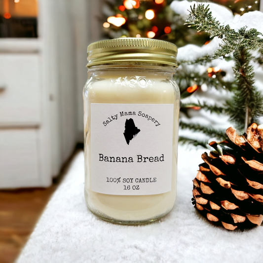 Banana Bread Mason Jar Candle