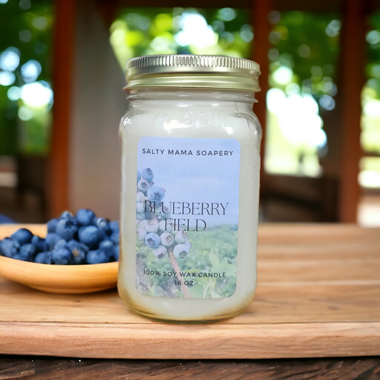 Blueberry Field Mason Jar Candle