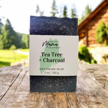 Load image into Gallery viewer, Tea Tree + Charcoal Soap